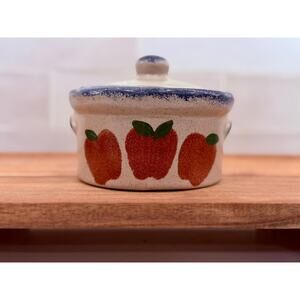 Apple Pottery‎ Crock Small with Lid Country Apples